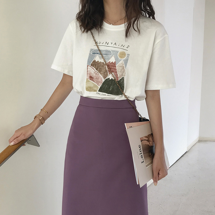 Summer 2024 New Women's Art Loose Fit Casual T-Shirt