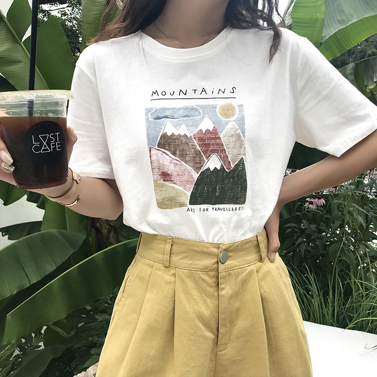 Summer 2024 New Women's Art Loose Fit Casual T-Shirt