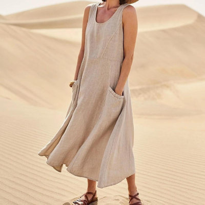 Summer Linen Maxi Dress
