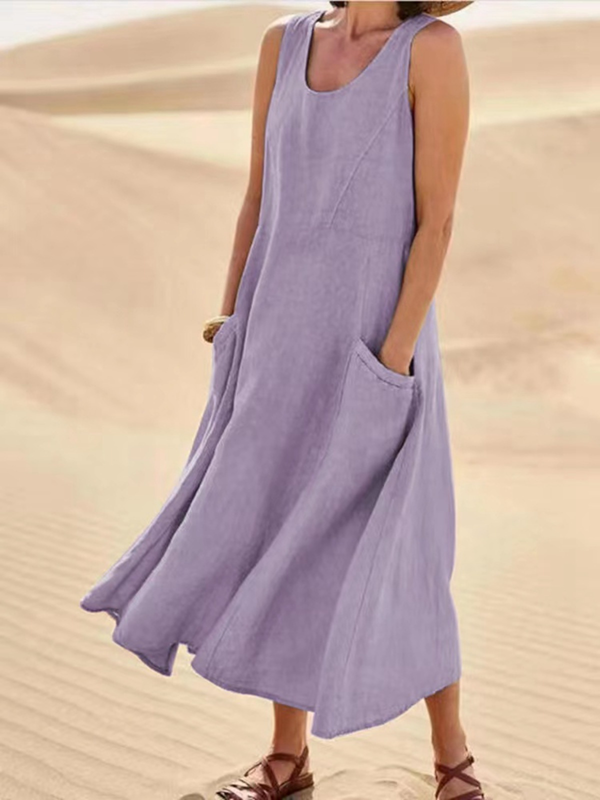Summer Linen Maxi Dress