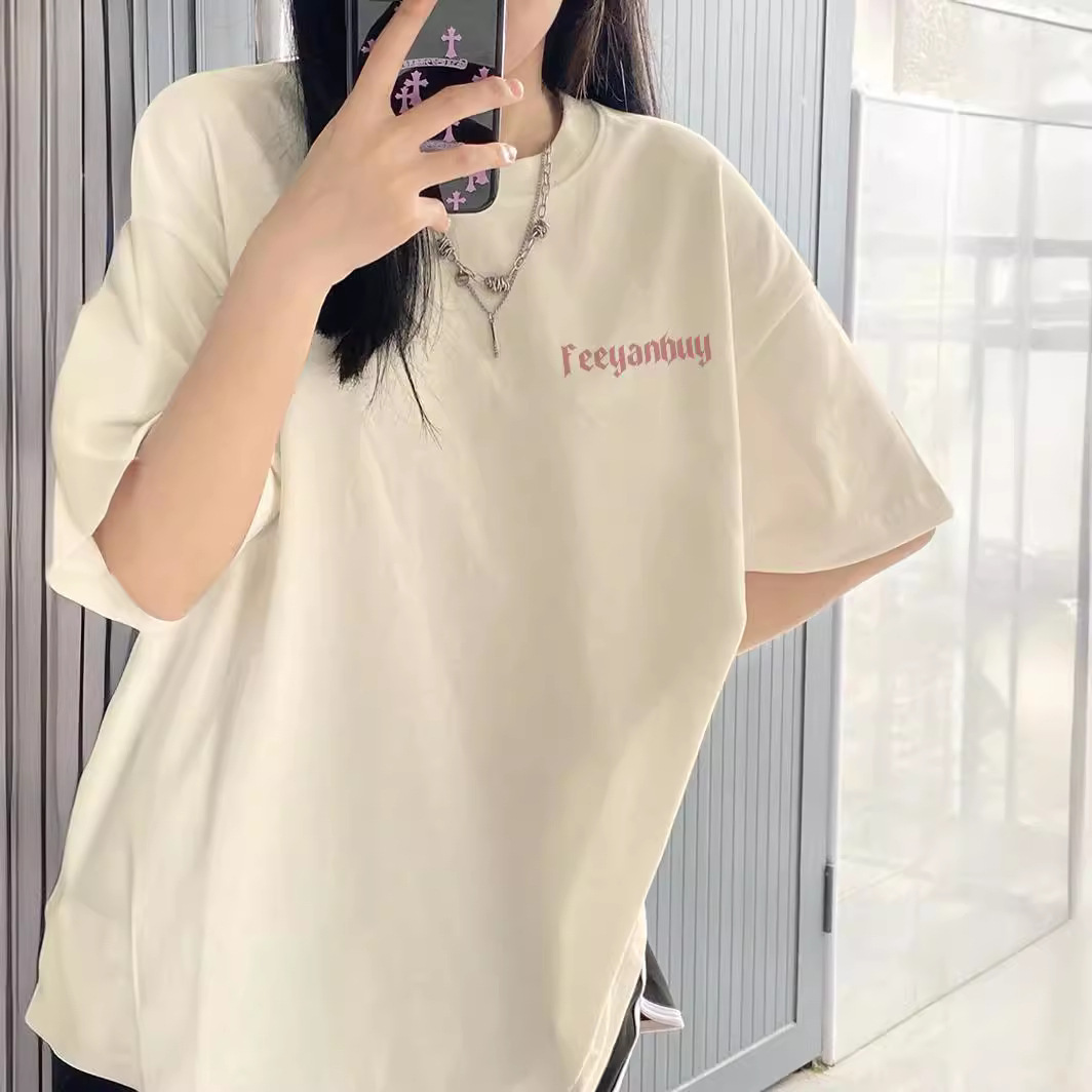 Casual Print Alphabet T-Shirt Couple Set