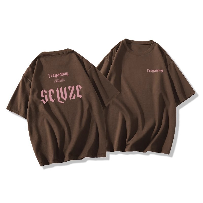 Casual Print Alphabet T-Shirt Couple Set