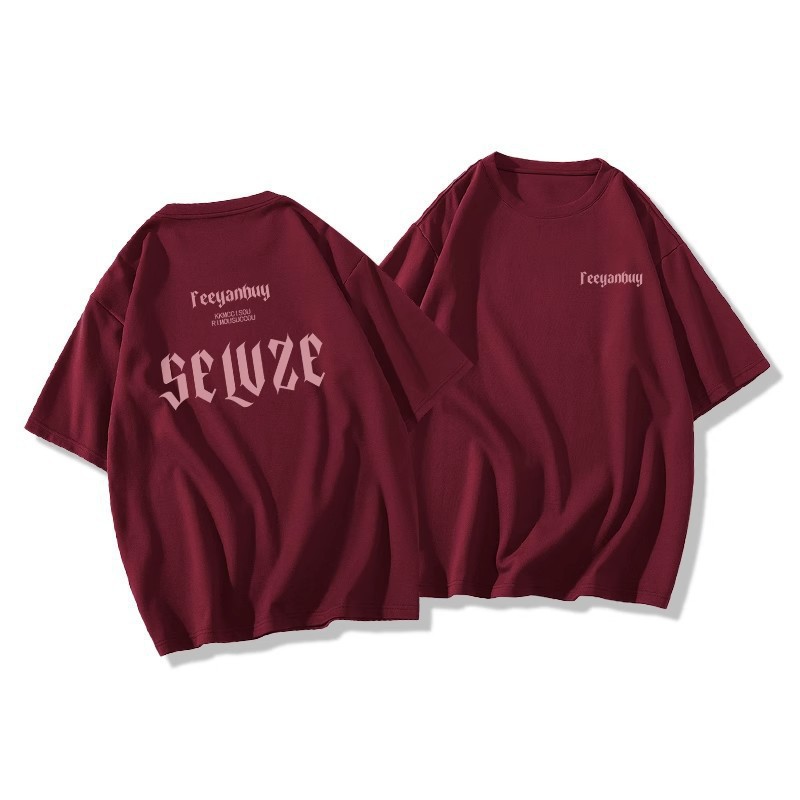 Casual Print Alphabet T-Shirt Couple Set