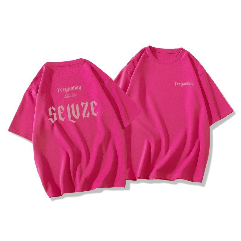 Casual Print Alphabet T-Shirt Couple Set