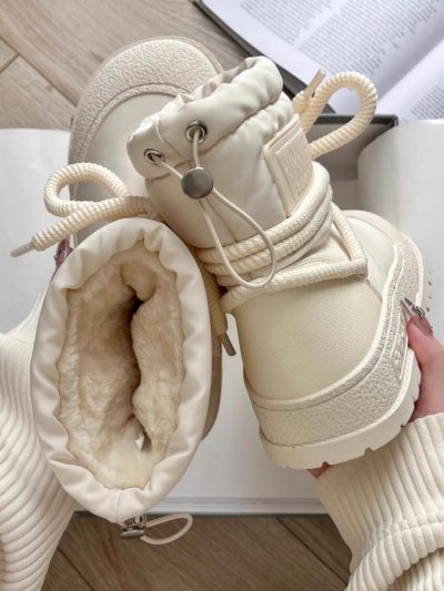 Women's Thick-soled Fur Snow Boots