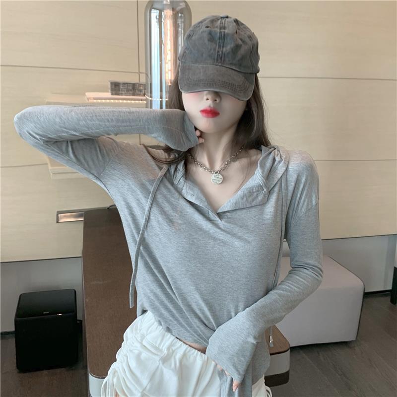 Irregular Split Long Sleeve T-shirt