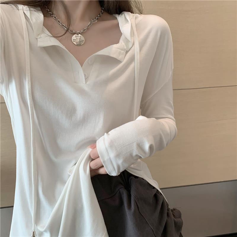 Irregular Split Long Sleeve T-shirt