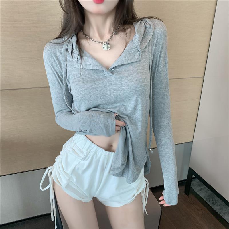 Irregular Split Long Sleeve T-shirt