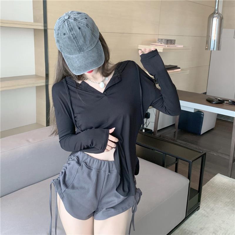 Irregular Split Long Sleeve T-shirt