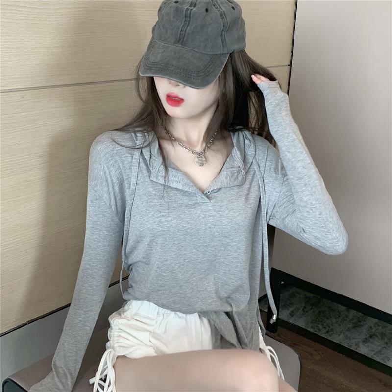 Irregular Split Long Sleeve T-shirt