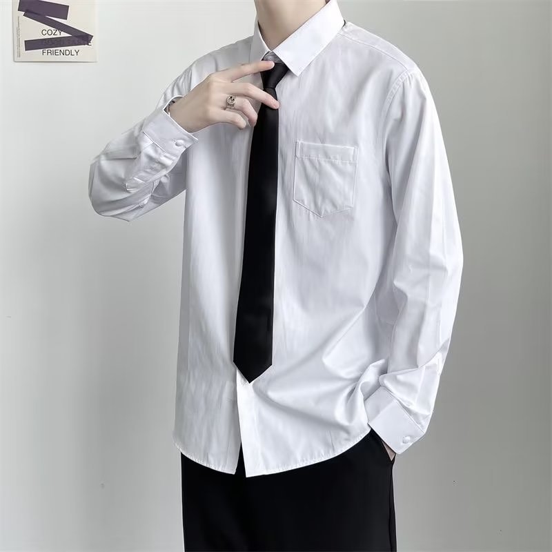 Japanese Style Trendy White Long Sleeve Shirt for Men, Versatile and Relaxed Solid Color Couple's Outfit, Round Neck Sweater for Men, New Autumn Style, Casual and Trendy Solid Color Thin Sweatshirt, Korean Style COZY FRIENDLY FASHION STYLE 2021 NEW ARRIVALS AVAILABLE IN COLORS SIZE CHART SIZE WAIST HIP LEG LENGTH S 72 105 48 96 M 76 109 49 98 L 80 113 50 100 XL 84 117 51 102 2XL 88 121 52 104 3XL 92 125 53 106 Unit: CM SIZE CHART DATA FOR REFERENCE ONLY, DUE TO MANUAL MEASUREMENT, THERE MAY BE A DEVIATION OF ABOUT 1-3CM DESIGN HIGHLIGHTS SIZE RECOMMENDATION S M Suitable for wearing range Suitable for wearing range Height(CM): 155-160 Height(CM): 160-170 Weight(KG): 43-45 Weight(KG): 45-55 L XL Suitable for wearing range Suitable for wearing range Height(CM): 170-175 Height(CM): 175-180 Weight(KG): 55-60 Weight(KG): 60-70 2XL 3XL Suitable for wearing range Suitable for wearing range Height(CM): 175-180 Height(CM): 175-185 Weight(KG): 70-76 Weight(KG): 76-80 PRODUCT DISPLAY COZY FRIENDLY TRENDY X COZY FRIENDLY DETAILS HIGHLIGHTS