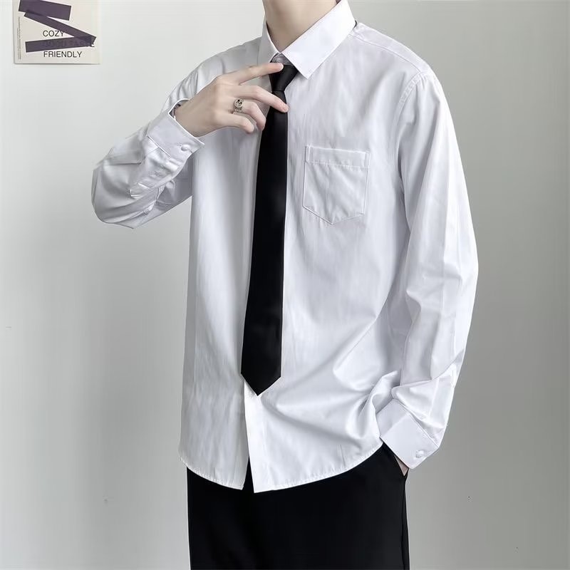 Japanese Style Trendy White Long Sleeve Shirt for Men, Versatile and Relaxed Solid Color Couple's Outfit, Round Neck Sweater for Men, New Autumn Style, Casual and Trendy Solid Color Thin Sweatshirt, Korean Style COZY FRIENDLY FASHION STYLE 2021 NEW ARRIVALS AVAILABLE IN COLORS SIZE CHART SIZE WAIST HIP LEG LENGTH S 72 105 48 96 M 76 109 49 98 L 80 113 50 100 XL 84 117 51 102 2XL 88 121 52 104 3XL 92 125 53 106 Unit: CM SIZE CHART DATA FOR REFERENCE ONLY, DUE TO MANUAL MEASUREMENT, THERE MAY BE A DEVIATION OF ABOUT 1-3CM DESIGN HIGHLIGHTS SIZE RECOMMENDATION S M Suitable for wearing range Suitable for wearing range Height(CM): 155-160 Height(CM): 160-170 Weight(KG): 43-45 Weight(KG): 45-55 L XL Suitable for wearing range Suitable for wearing range Height(CM): 170-175 Height(CM): 175-180 Weight(KG): 55-60 Weight(KG): 60-70 2XL 3XL Suitable for wearing range Suitable for wearing range Height(CM): 175-180 Height(CM): 175-185 Weight(KG): 70-76 Weight(KG): 76-80 PRODUCT DISPLAY COZY FRIENDLY TRENDY X COZY FRIENDLY DETAILS HIGHLIGHTS