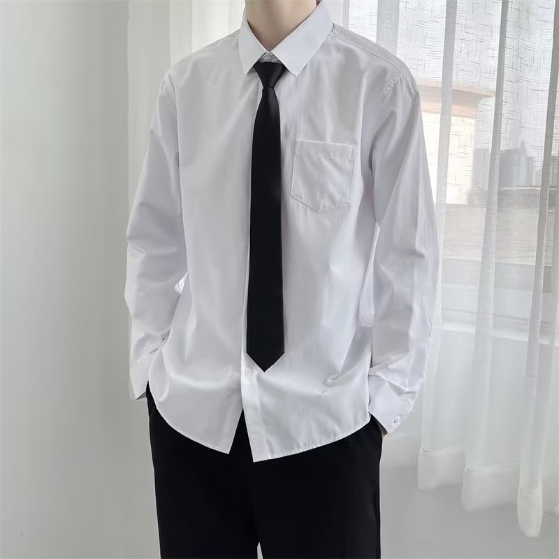 Japanese Style Trendy White Long Sleeve Shirt for Men, Versatile and Relaxed Solid Color Couple's Outfit, Round Neck Sweater for Men, New Autumn Style, Casual and Trendy Solid Color Thin Sweatshirt, Korean Style COZY FRIENDLY FASHION STYLE 2021 NEW ARRIVALS AVAILABLE IN COLORS SIZE CHART SIZE WAIST HIP LEG LENGTH S 72 105 48 96 M 76 109 49 98 L 80 113 50 100 XL 84 117 51 102 2XL 88 121 52 104 3XL 92 125 53 106 Unit: CM SIZE CHART DATA FOR REFERENCE ONLY, DUE TO MANUAL MEASUREMENT, THERE MAY BE A DEVIATION OF ABOUT 1-3CM DESIGN HIGHLIGHTS SIZE RECOMMENDATION S M Suitable for wearing range Suitable for wearing range Height(CM): 155-160 Height(CM): 160-170 Weight(KG): 43-45 Weight(KG): 45-55 L XL Suitable for wearing range Suitable for wearing range Height(CM): 170-175 Height(CM): 175-180 Weight(KG): 55-60 Weight(KG): 60-70 2XL 3XL Suitable for wearing range Suitable for wearing range Height(CM): 175-180 Height(CM): 175-185 Weight(KG): 70-76 Weight(KG): 76-80 PRODUCT DISPLAY COZY FRIENDLY TRENDY X COZY FRIENDLY DETAILS HIGHLIGHTS