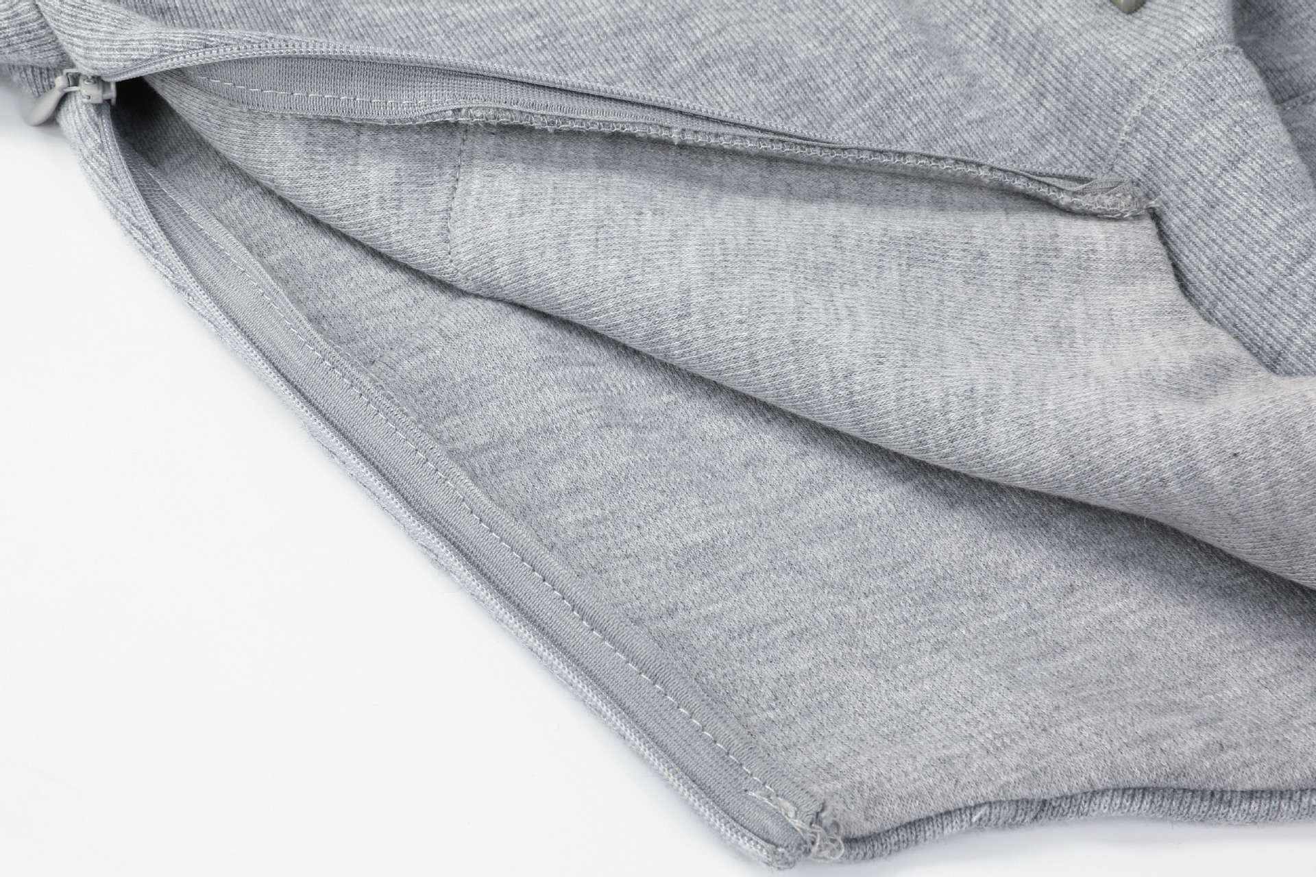 Fashionable Gray Hoodie Top