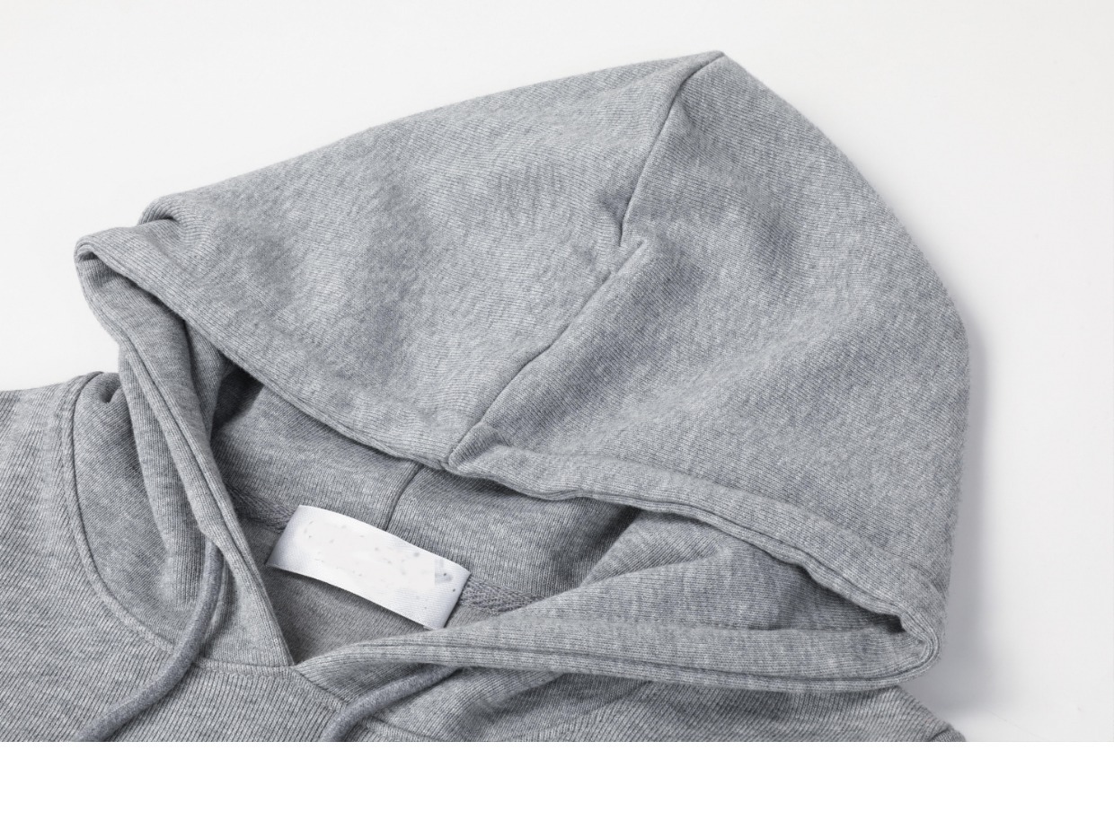 Fashionable Gray Hoodie Top