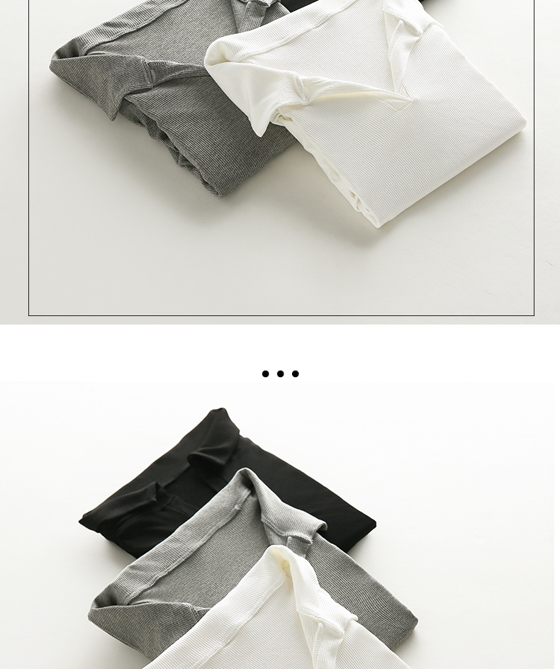 Women's Polo Collar Long Sleeve Slimming T-Shirt