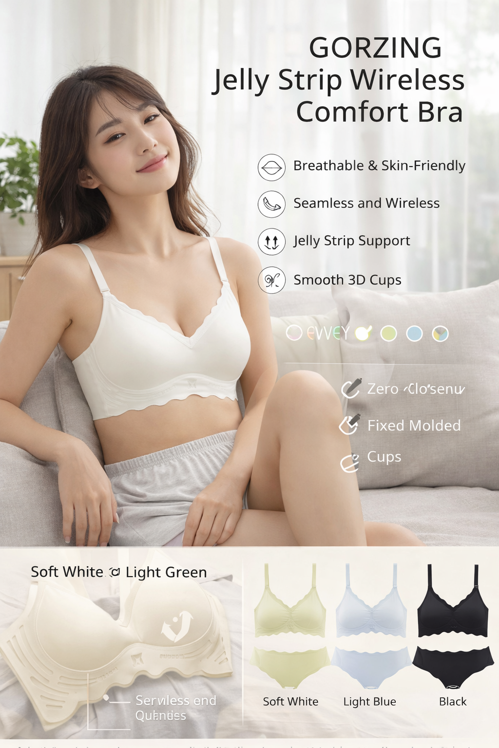 Women's Seamless Wireless Bra