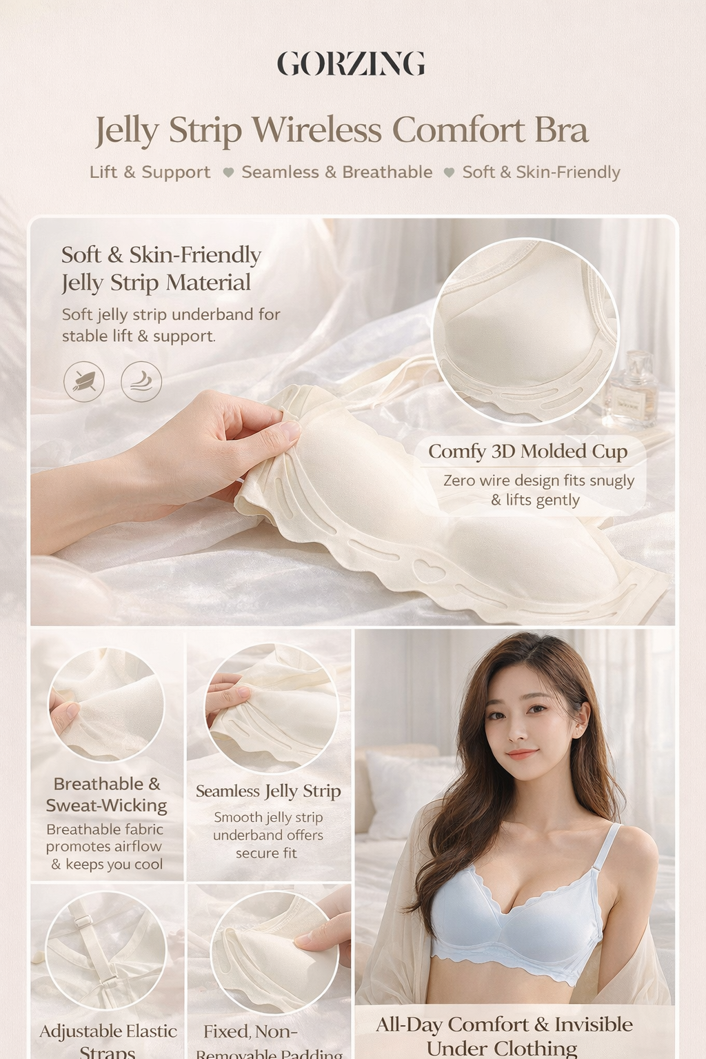 Women's Seamless Wireless Bra