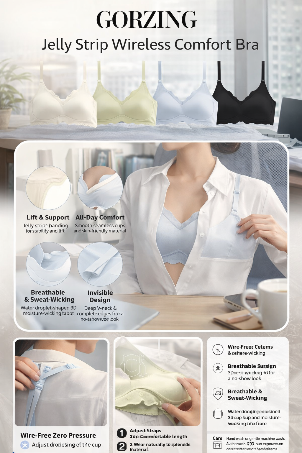 Women's Seamless Wireless Bra
