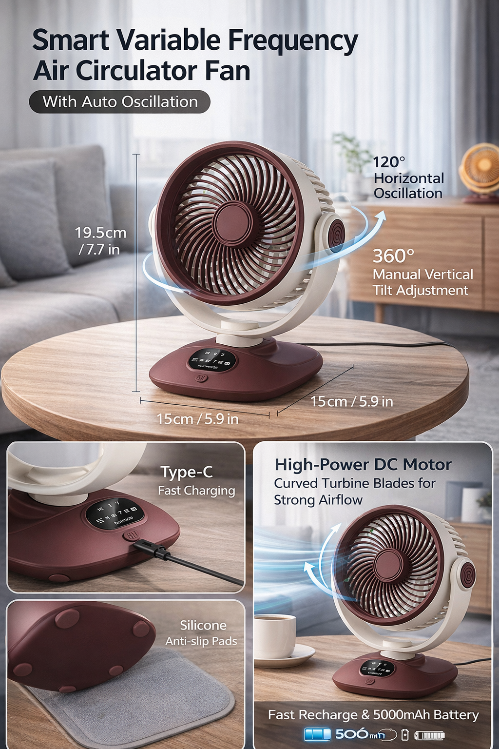 Desktop Air Circulator Fan