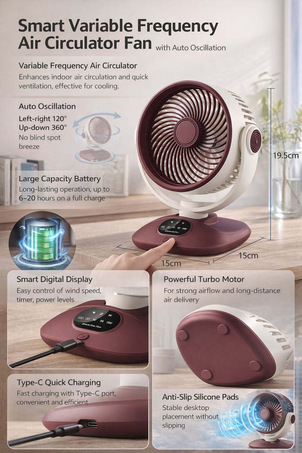 Desktop Air Circulator Fan