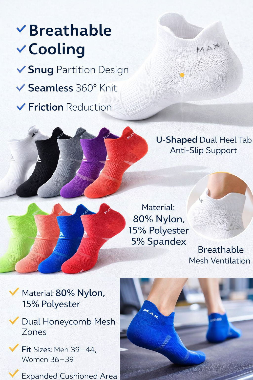 Unisex Summer Sports Socks
