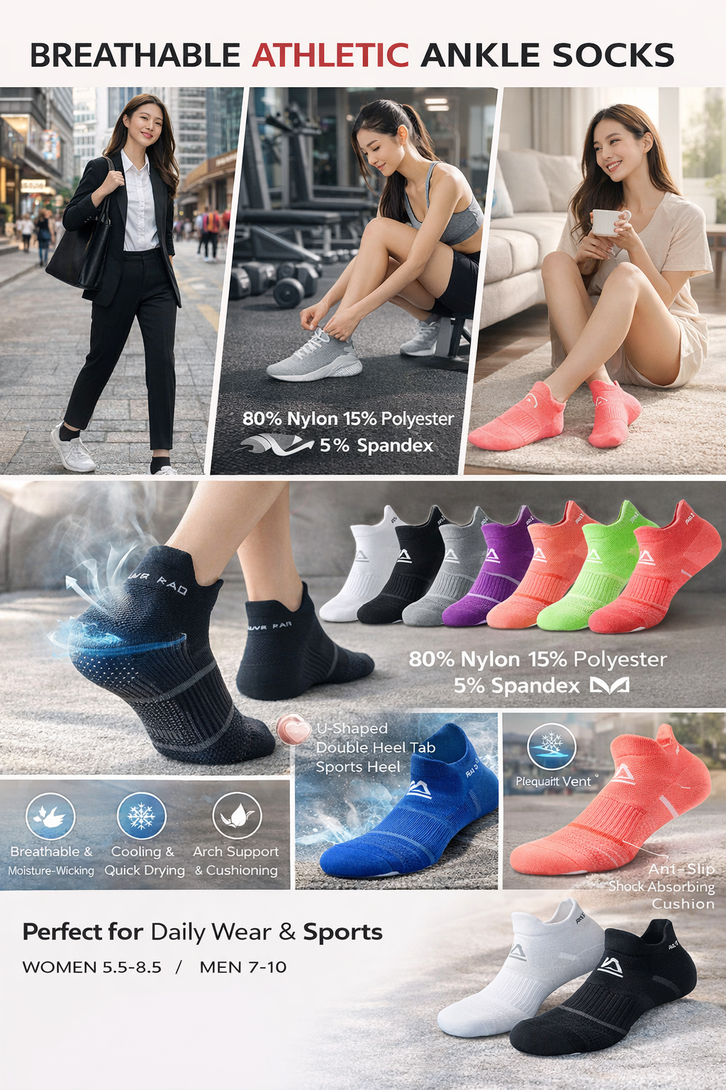 Unisex Summer Sports Socks