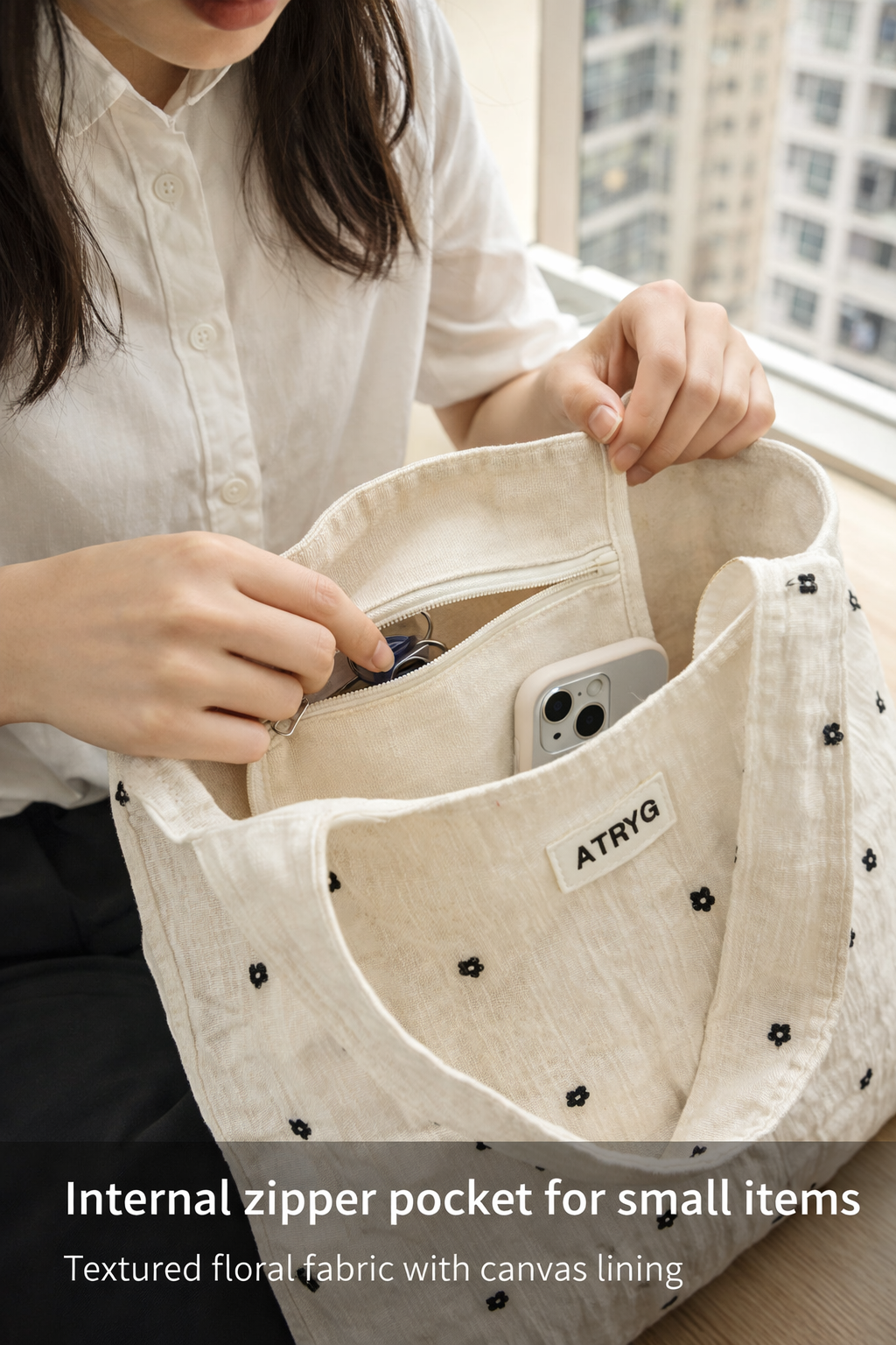 ATRYG Floral Large Capacity Tote Bag