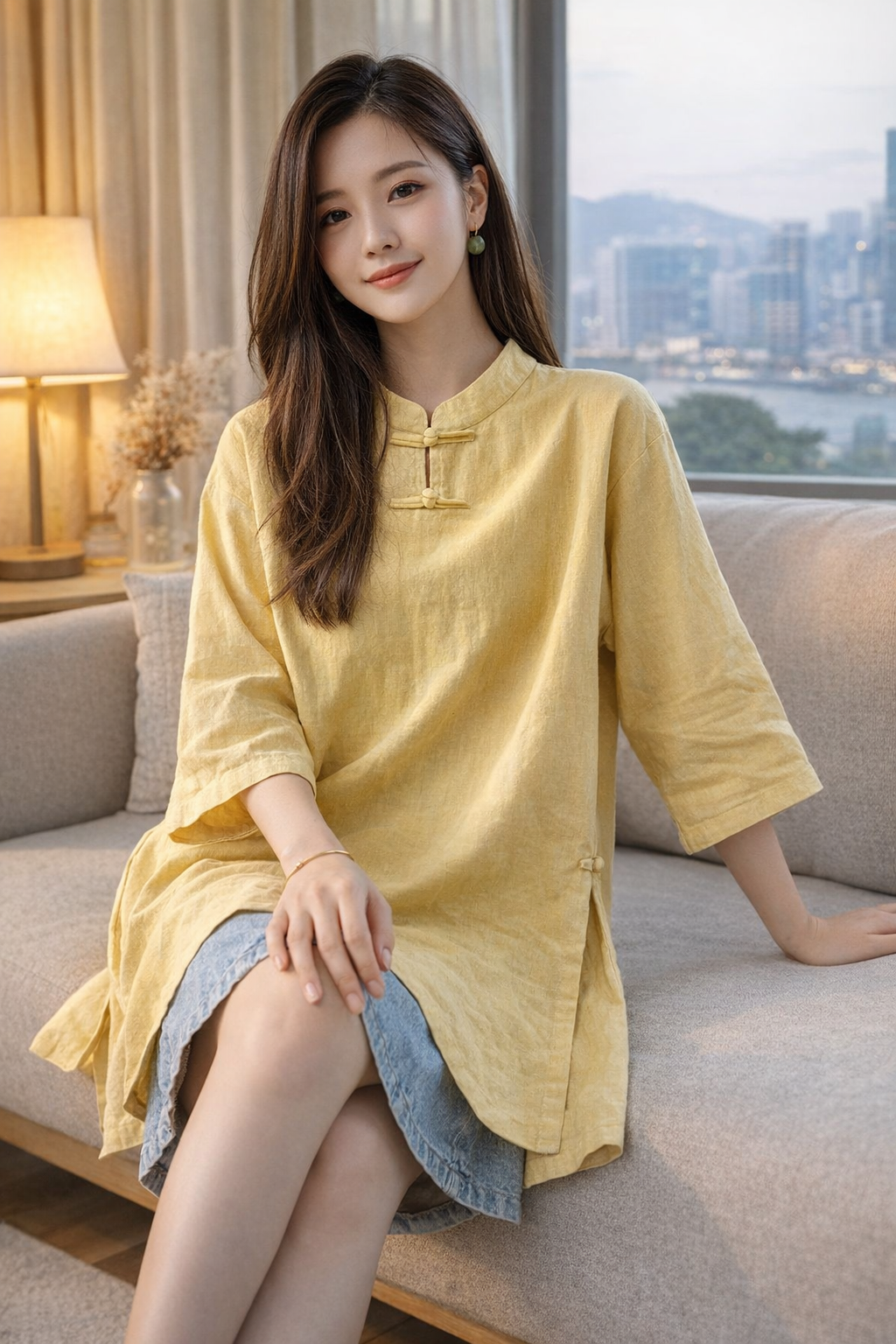 Cotton Linen Chinese Knot Tops