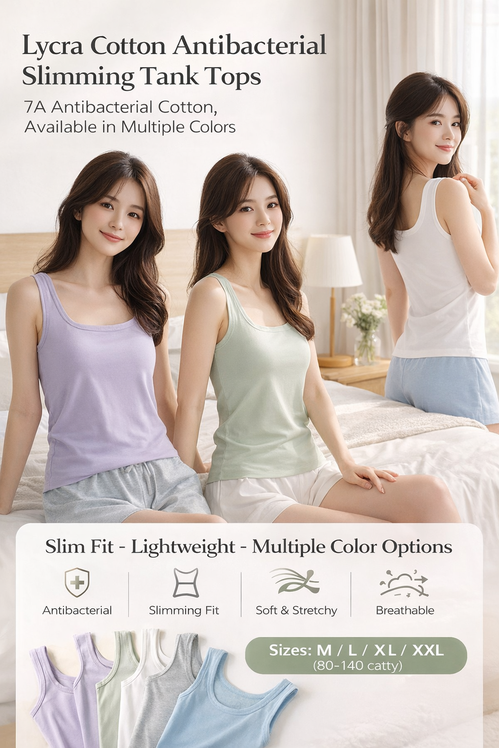 Antibacterial Lycra Tank Tops