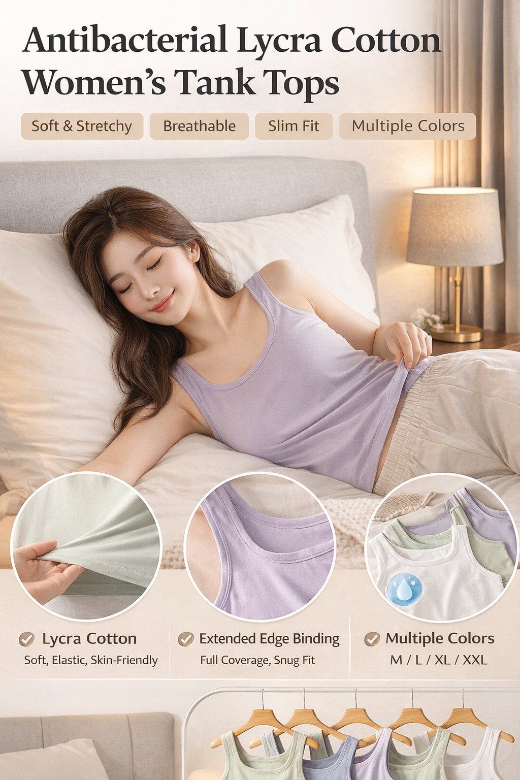 Antibacterial Lycra Tank Tops