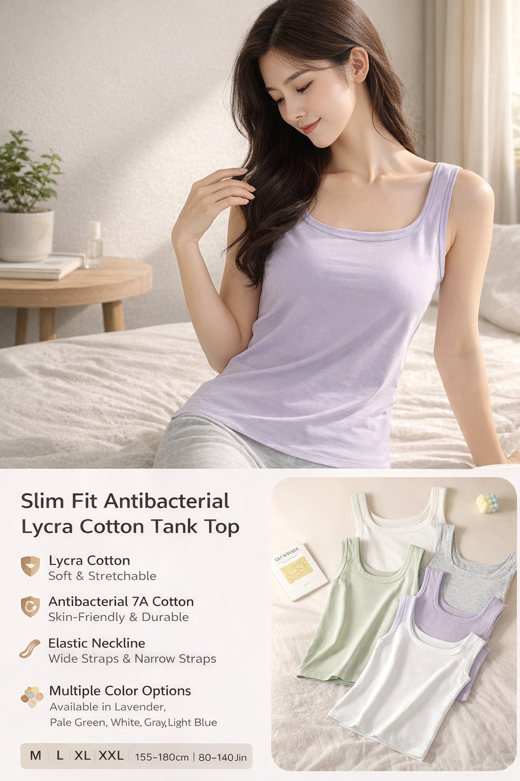 Antibacterial Lycra Tank Tops
