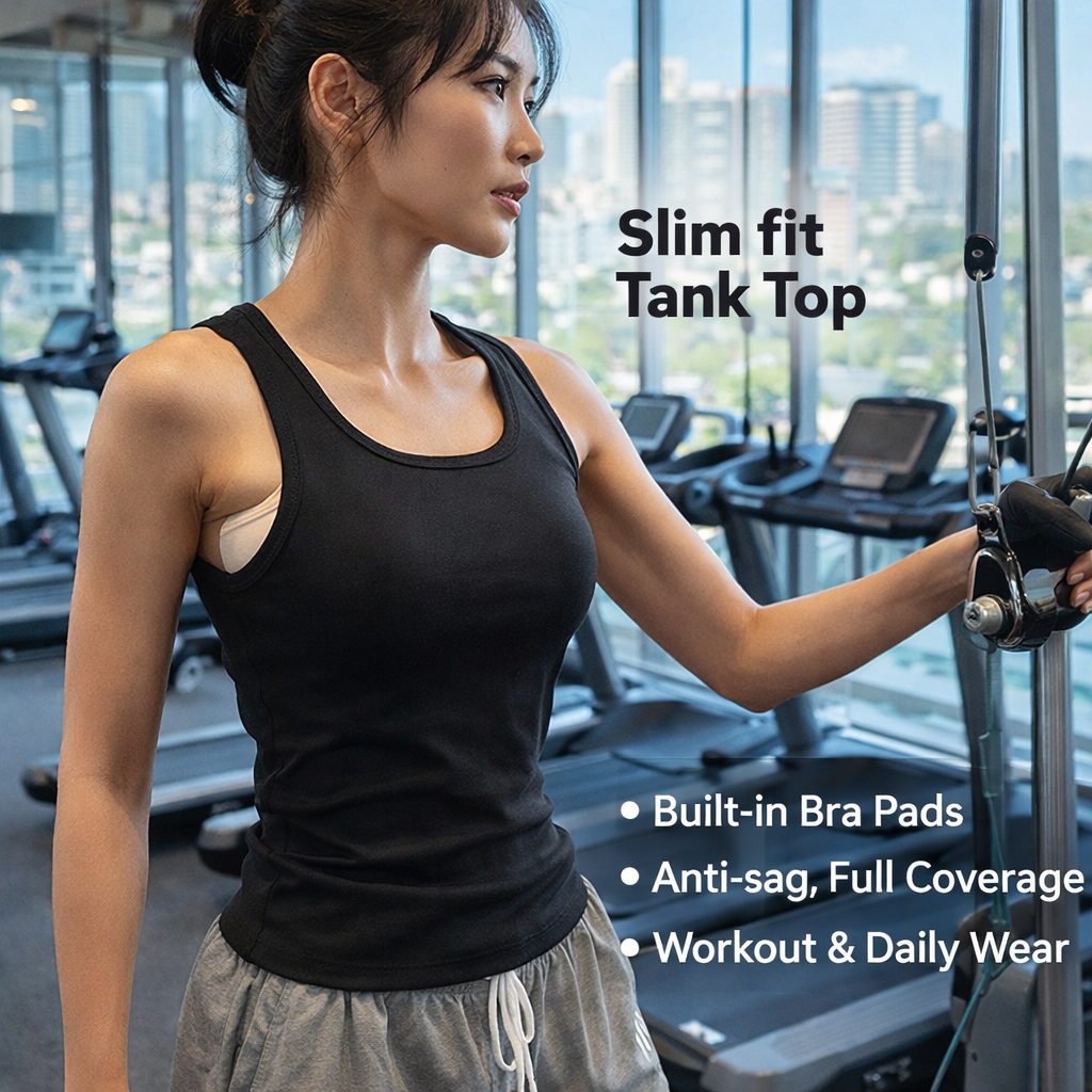 Women's Built-in Bra Tank Top