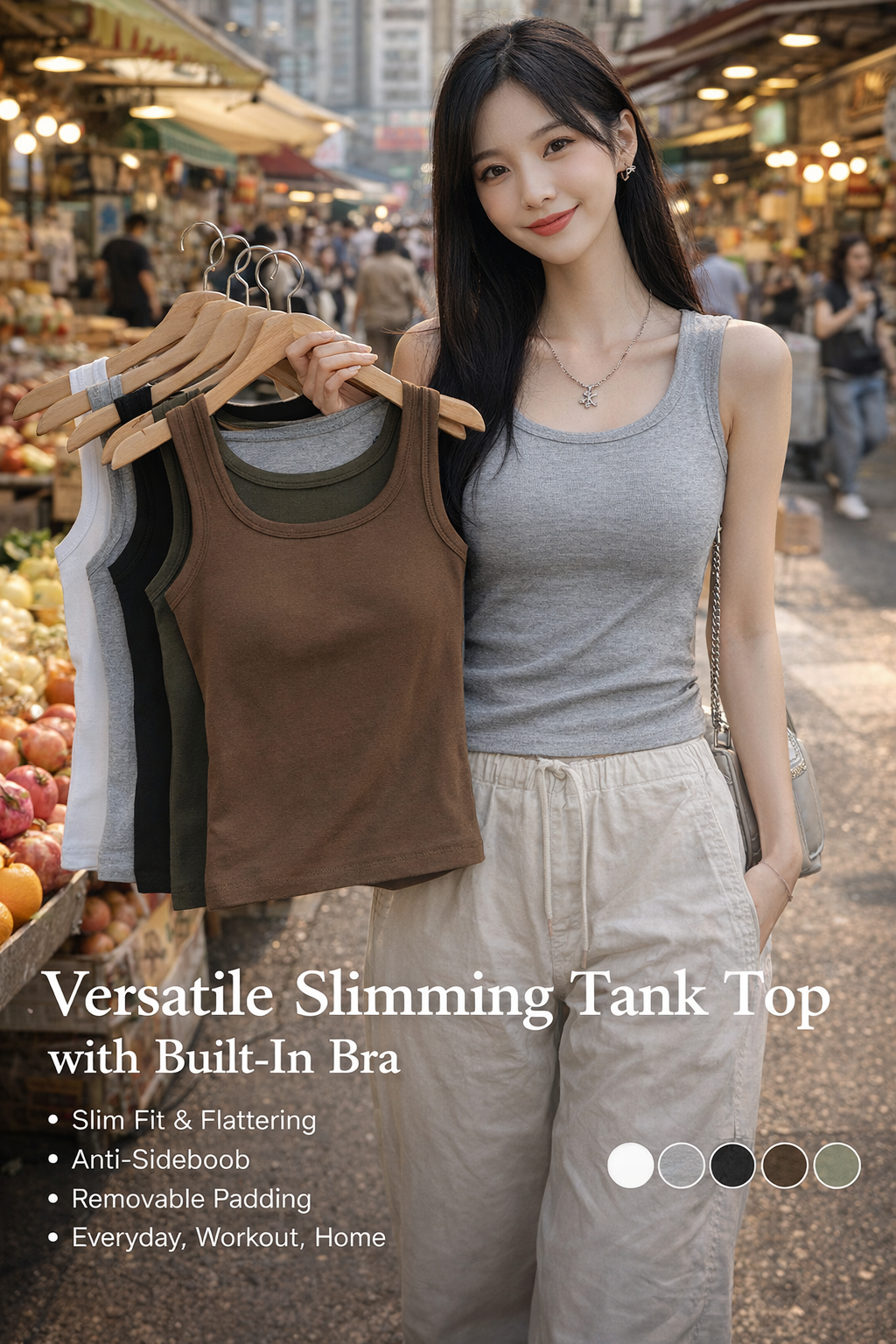 Women's Built-in Bra Tank Top