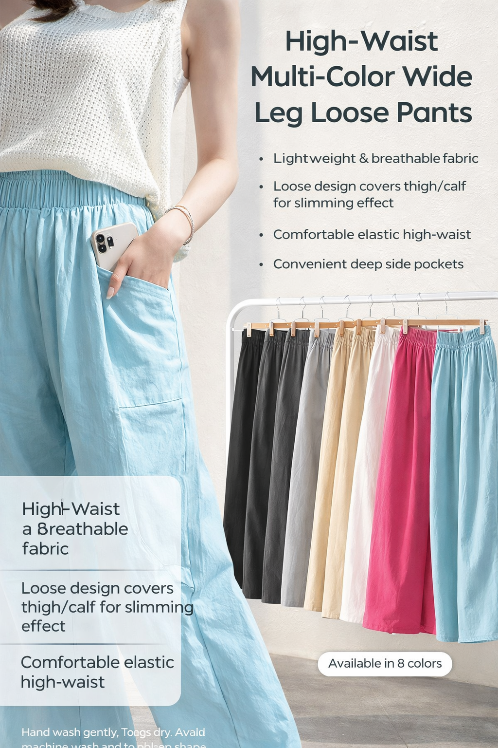 Light Blue Side Slit Denim Midi Skirt