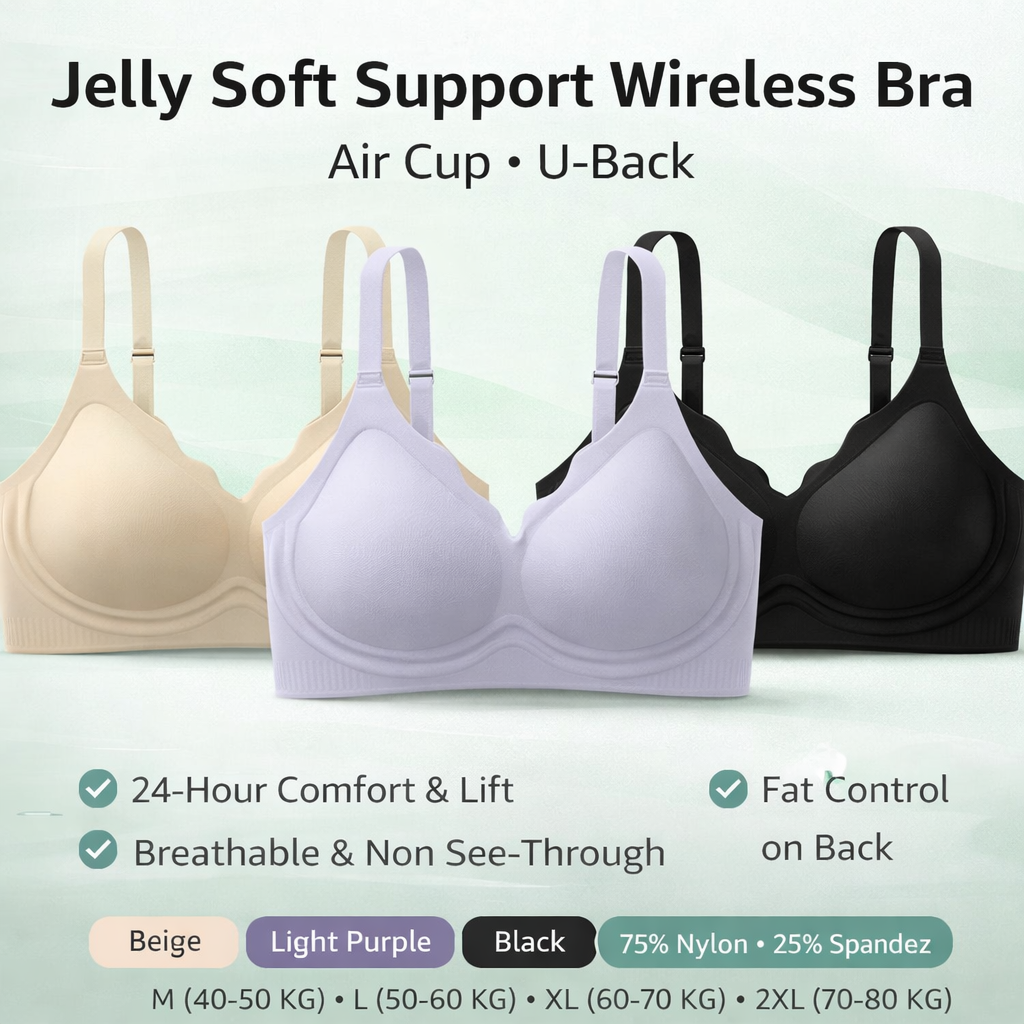 Jelly Soft Wireless Support Bra