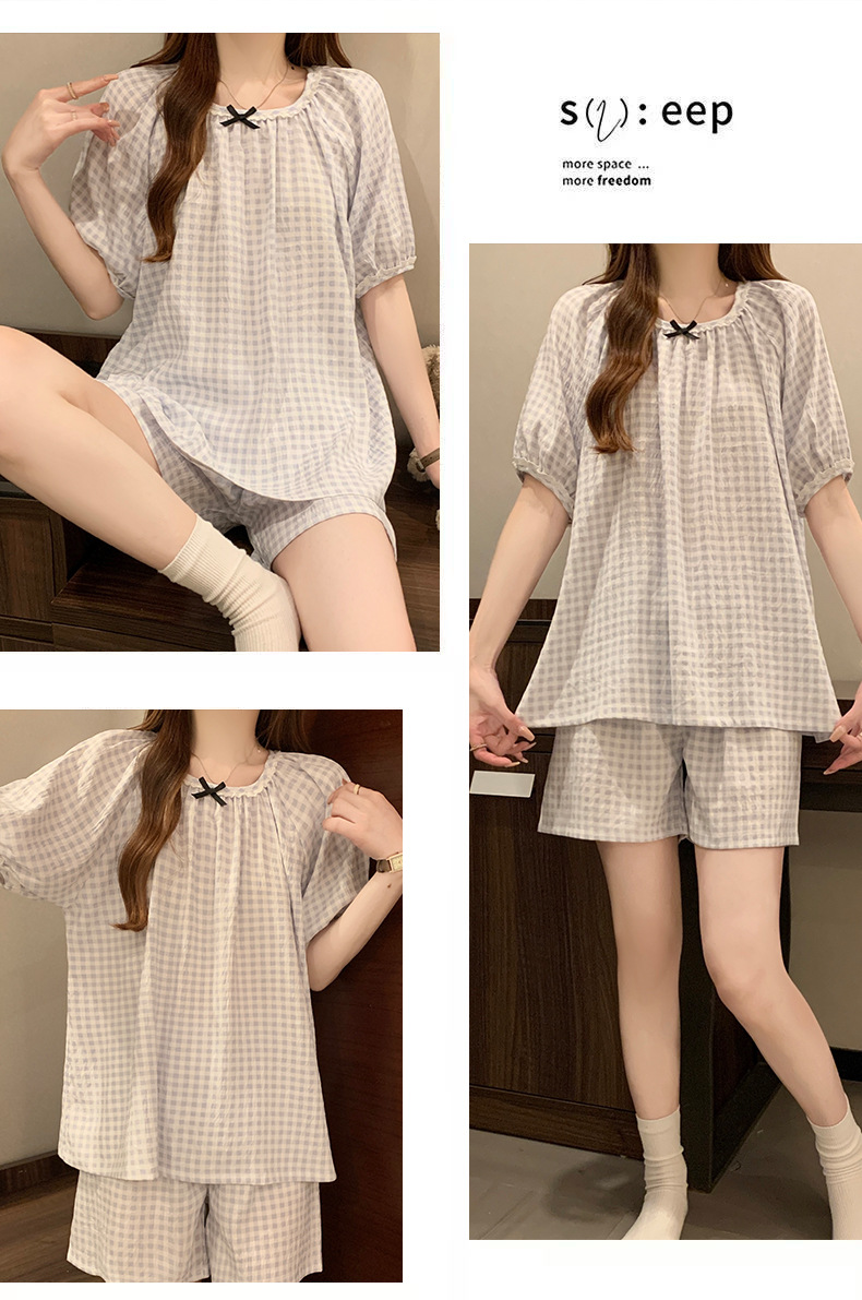 Women's Plaid Cotton Sleep Set