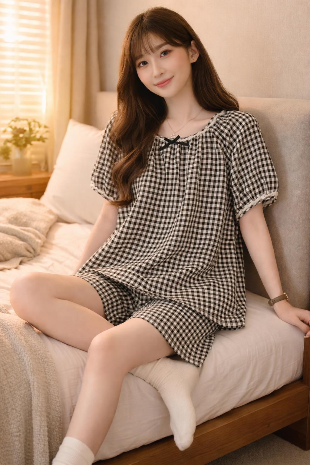 Women's Plaid Cotton Sleep Set
