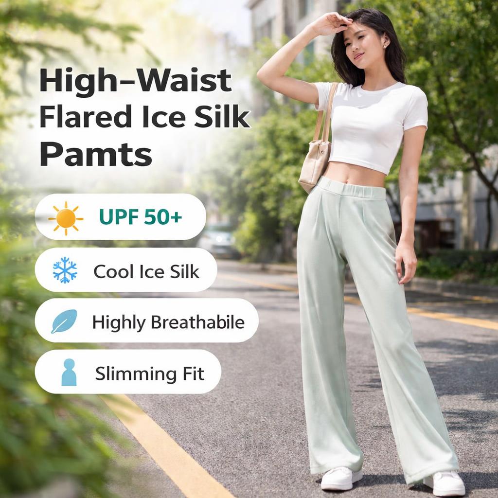 UPF50+ Ice Silk Flared Pants