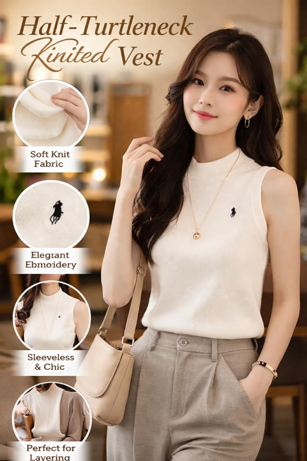 Women's Half-high Knit Vest