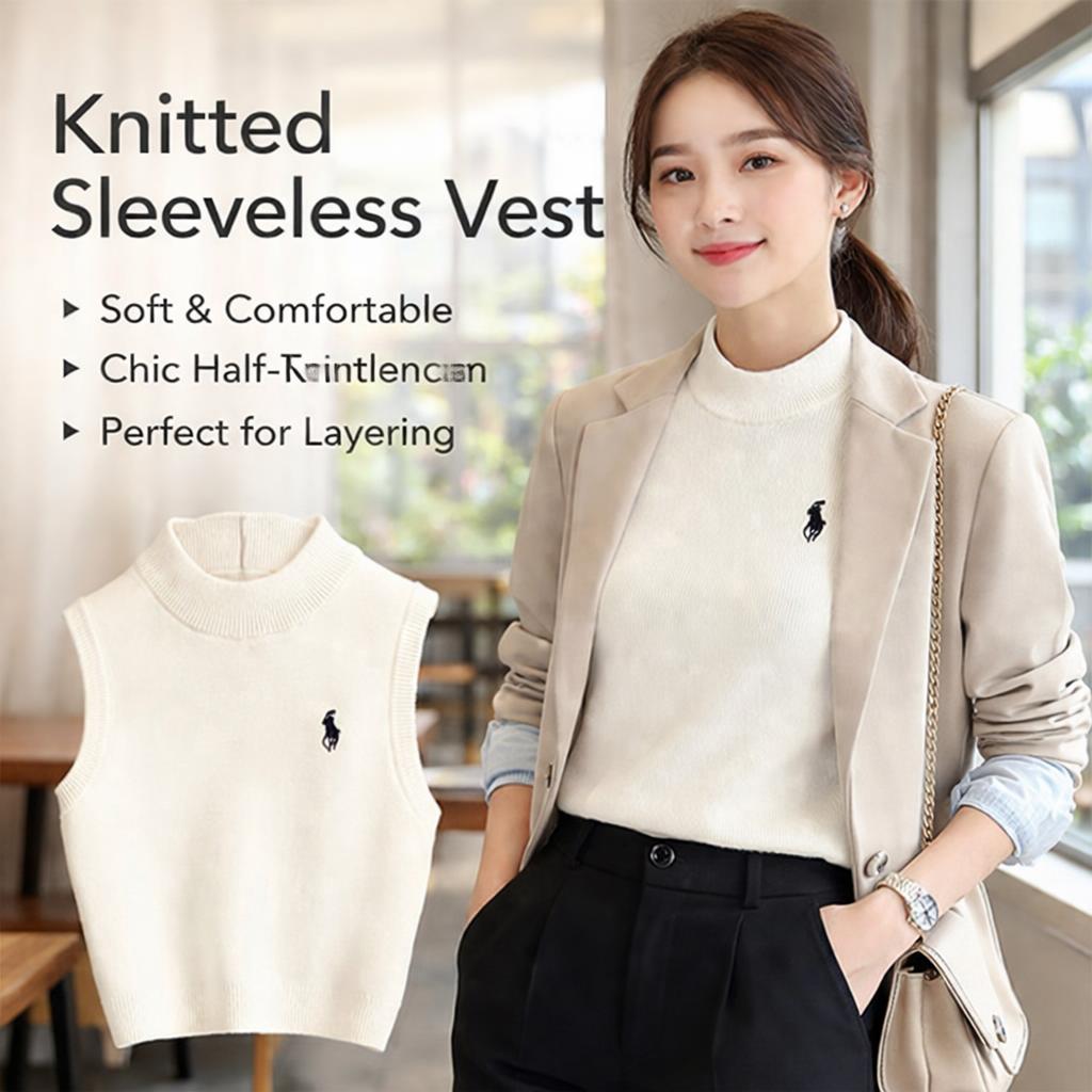 Women's Half-high Knit Vest