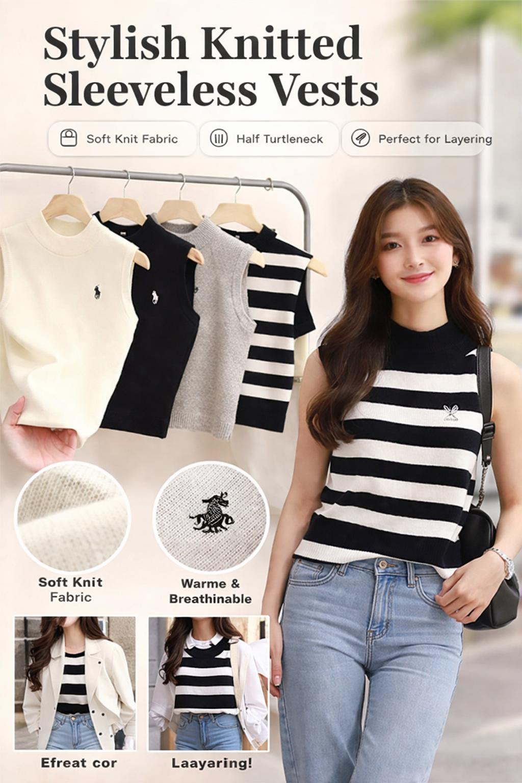 Women's Half-high Knit Vest