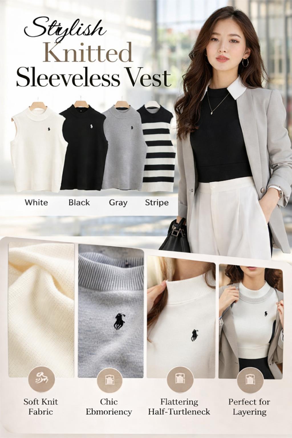 Women's Half-high Knit Vest