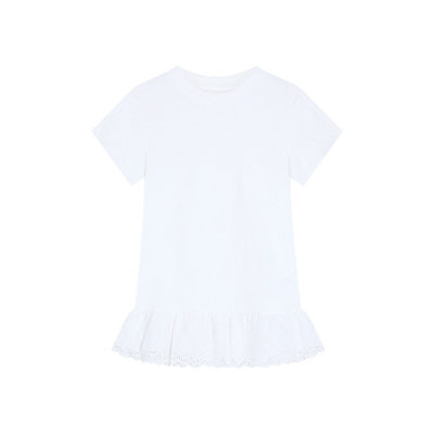 Women's Cotton Lace Trim Short Tees
