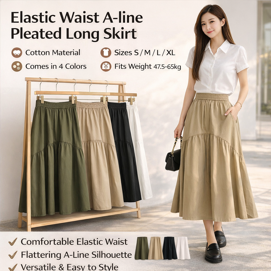 Women's A-line High Waist Skirt