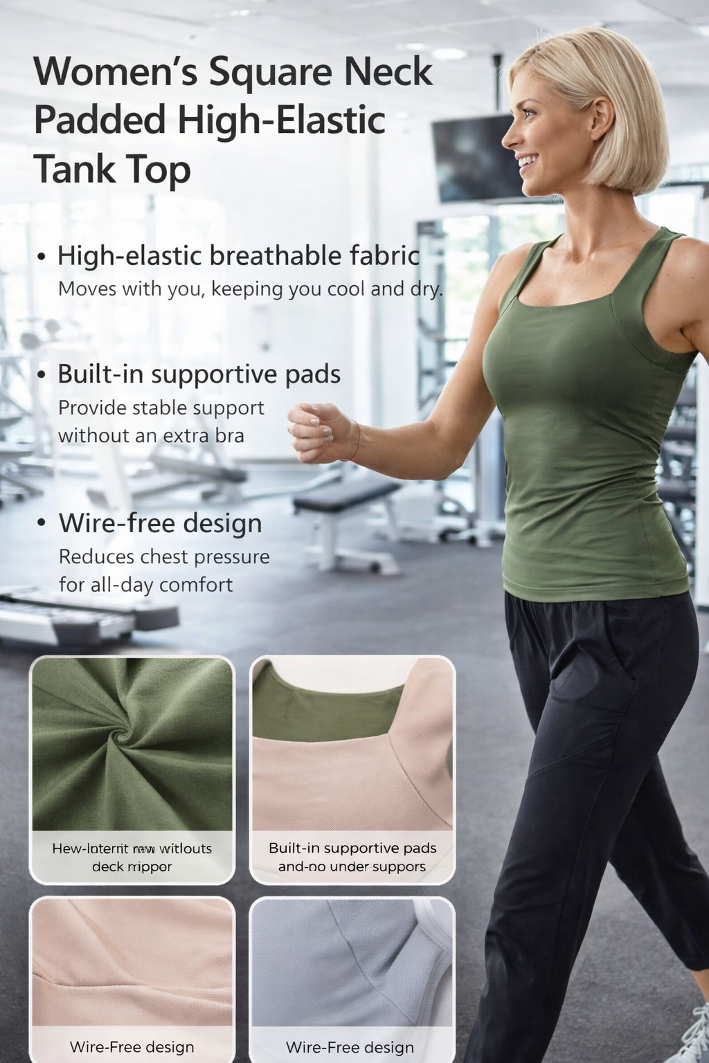 Women's Built-in Bra Tank Top