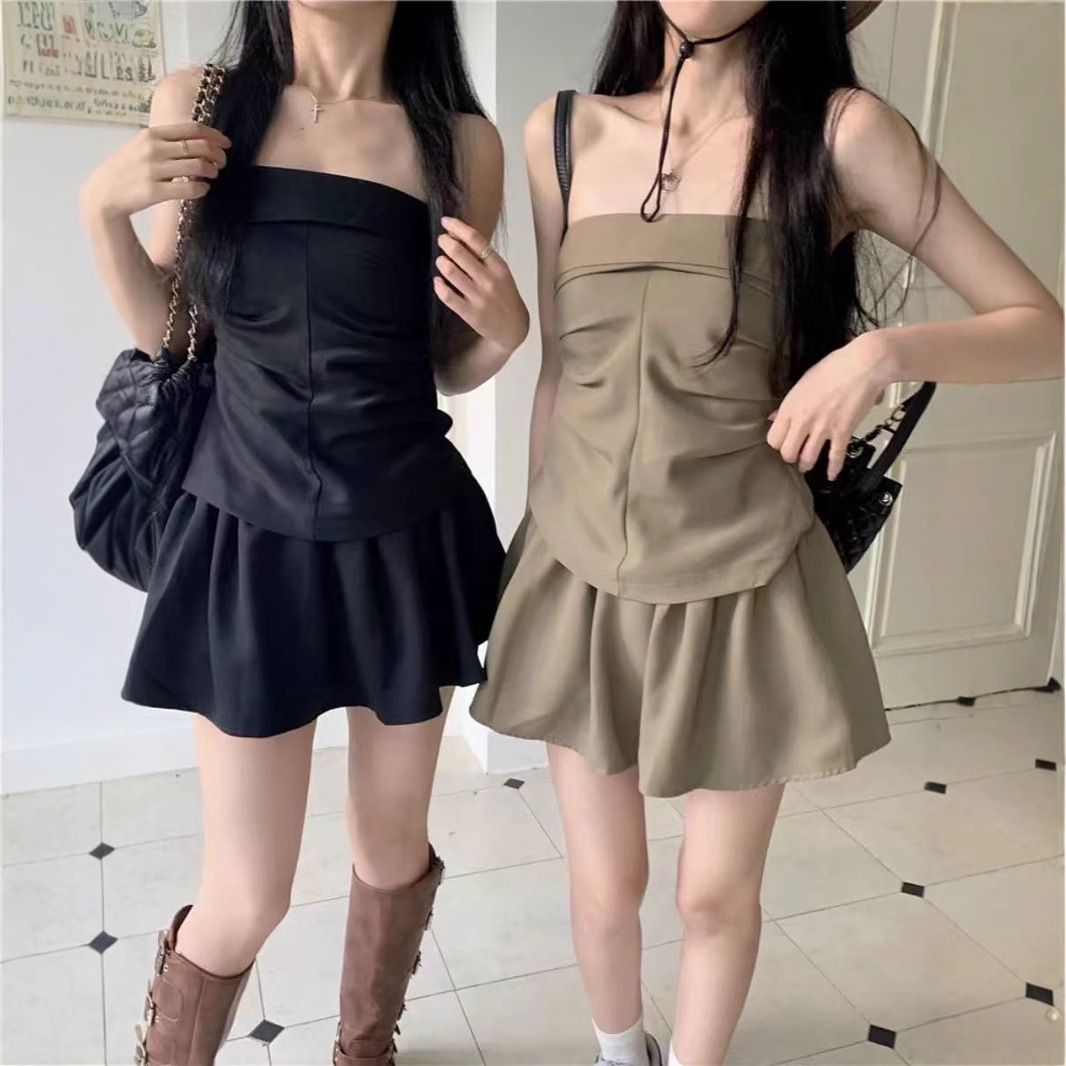 Women's Strapless Top & Skirt Set
