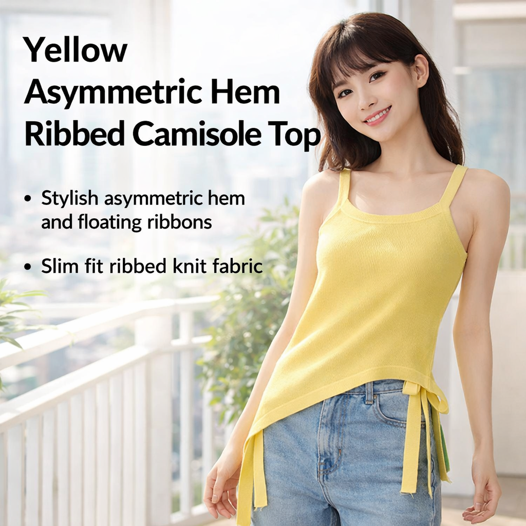 Yellow Asymmetrical Cami Top