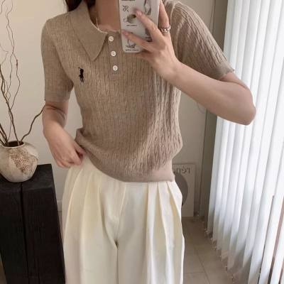 Women's Embroidered Polo Top
