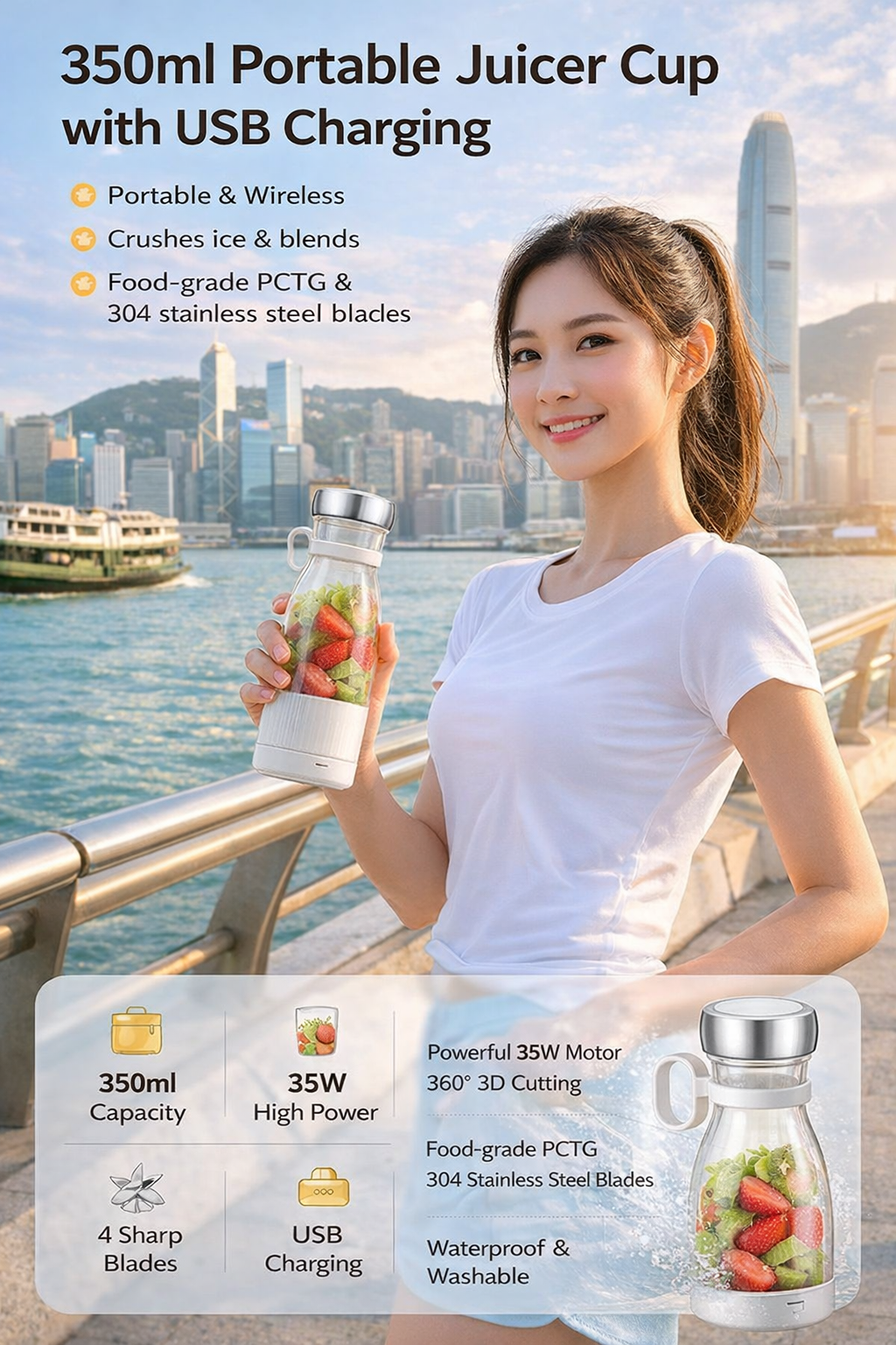 350ml USB Wireless Juicer Cup